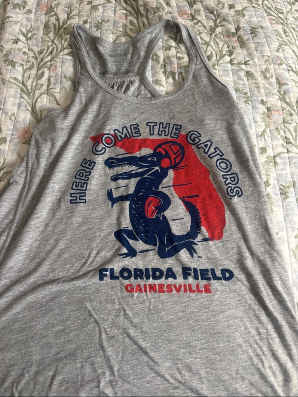 Florida Field Gainesville 'Here Come The Gators' Gray Graphic Tank